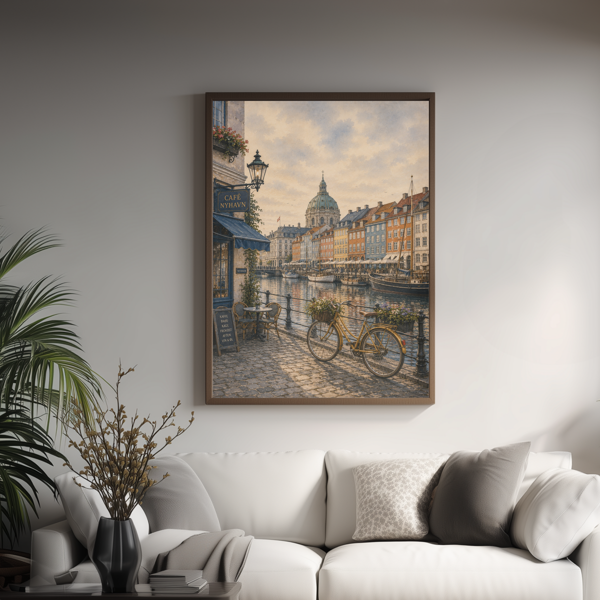 Copenhagen Denmark Travel Wall Art - Vintage (Digital Download)