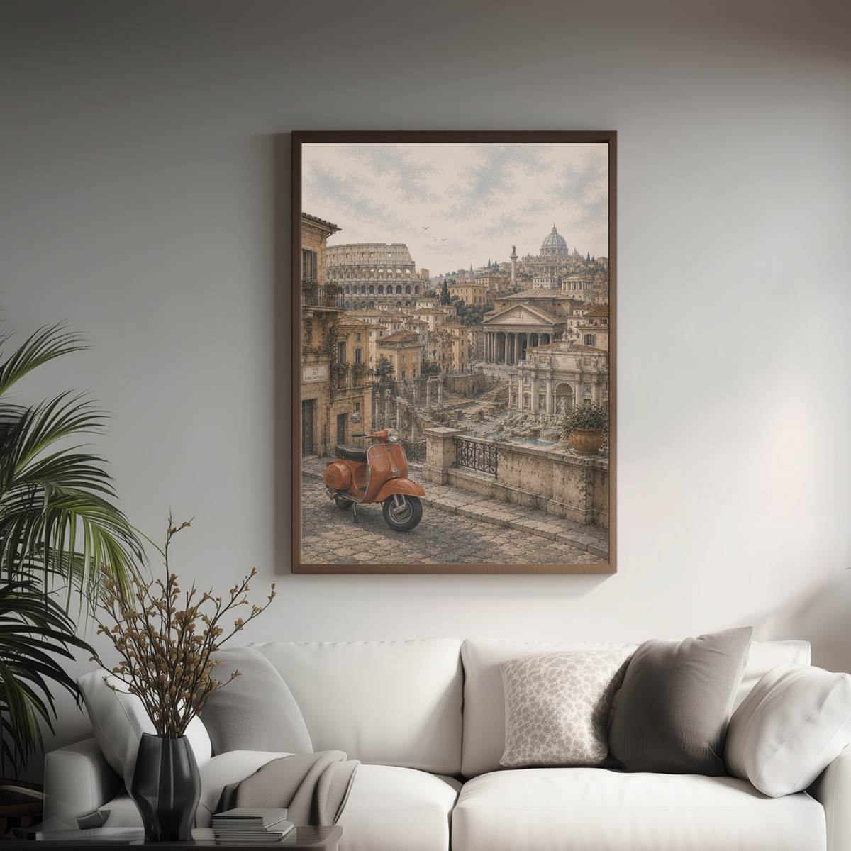Rome Italy Travel Wall Art - Vintage (Digital Download)