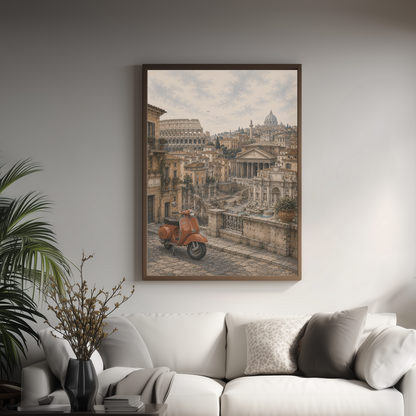 Rome Italy Travel Wall Art - Vintage (Digital Download)