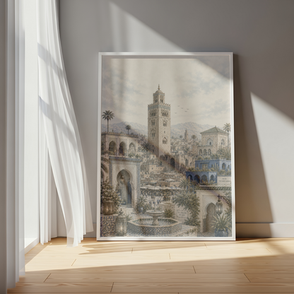 Marrakech Morocco Travel Wall Art - Landmarks (Digital Download)