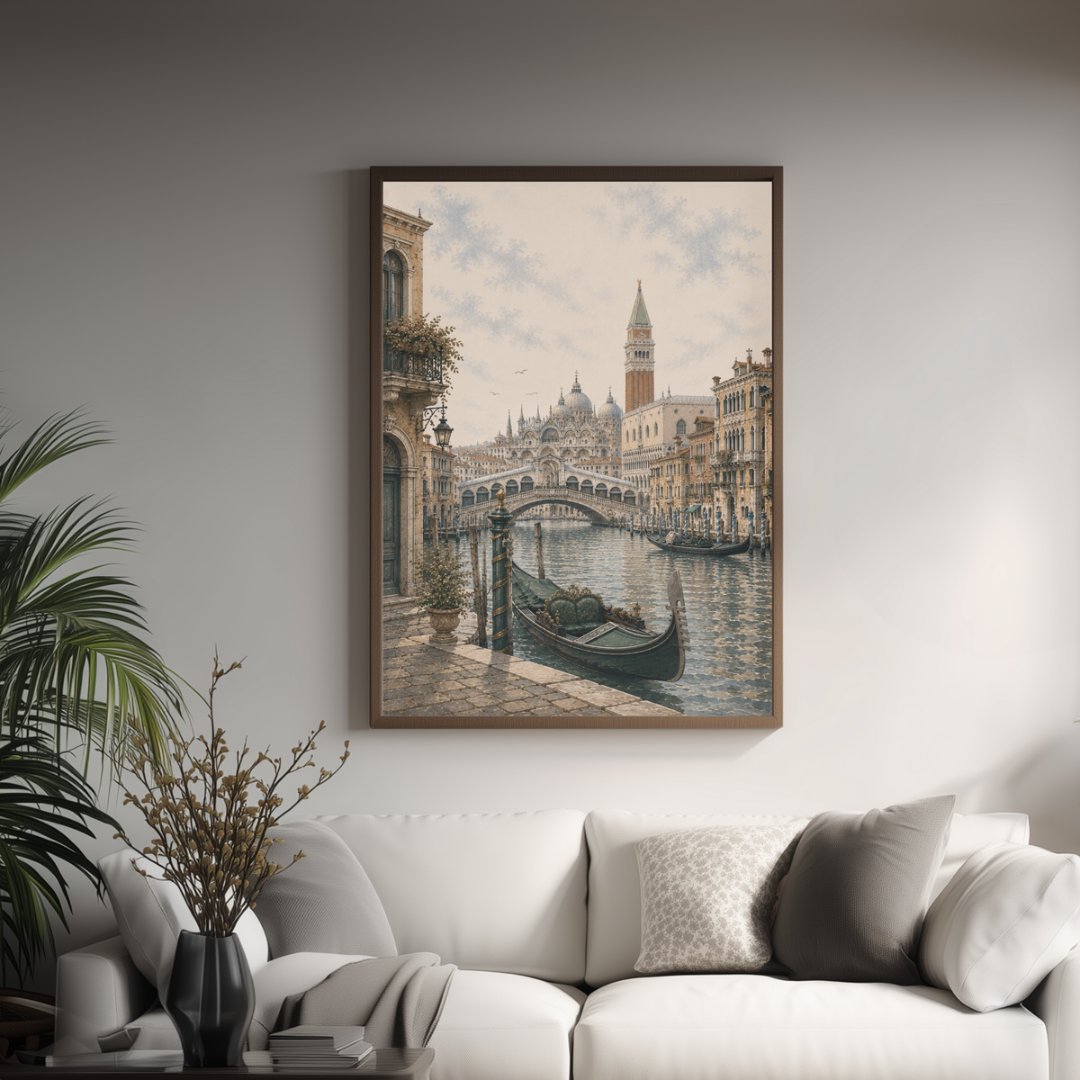 Venice Italy Travel Wall Art - Vintage (Unframed)