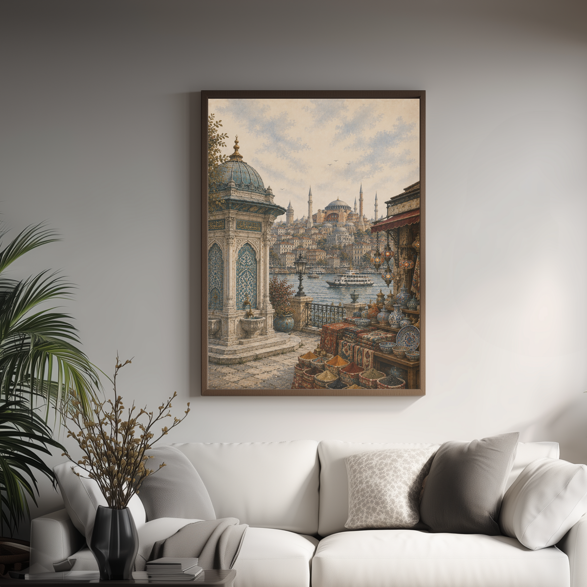 Istanbul Türkiye Travel Wall Art – Vintage (Unframed)