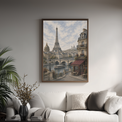 Paris France Travel Wall Art - Vintage (Unframed)