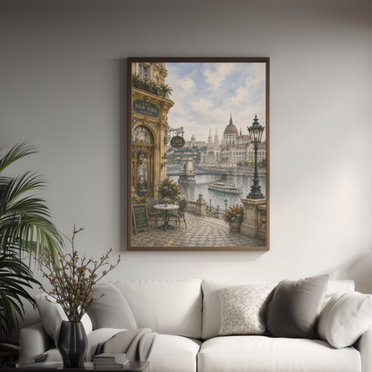 Budapest Hungary Travel Wall Art - Vintage (Digital Download)