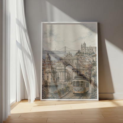 Lisbon Portugal Travel Wall Art - Landmarks (Digital Download)