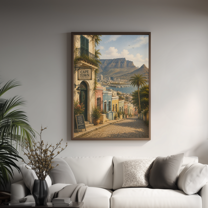 Cape Town South Africa Travel Wall Art - Vintage (Digital Download)