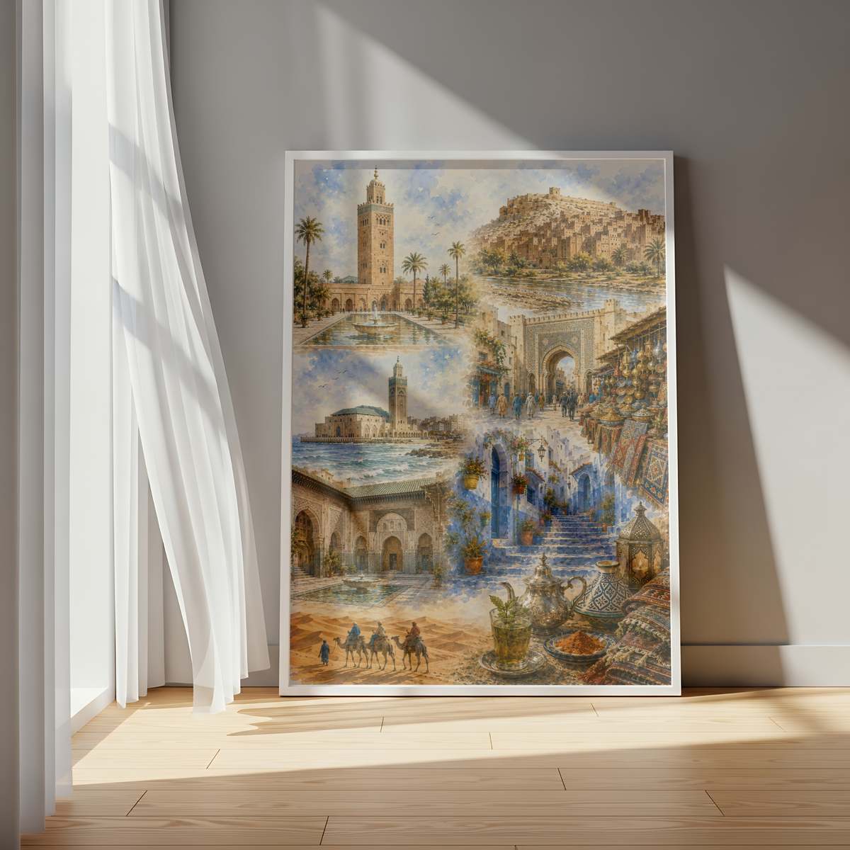 Marrakesh Morocco Wall Art -  Landmark Collage (Unframed)