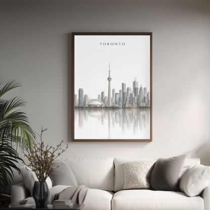 Toronto Canada Travel Wall Art - Skyline (Unframed)