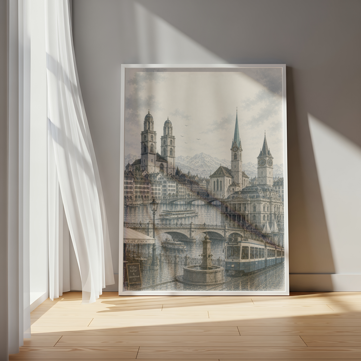 Zurich Switzerland Travel Wall Art - Landmarks (Digital Download)