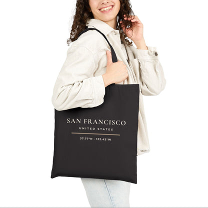 San Francisco California Tote Bag - Minimalist Typography