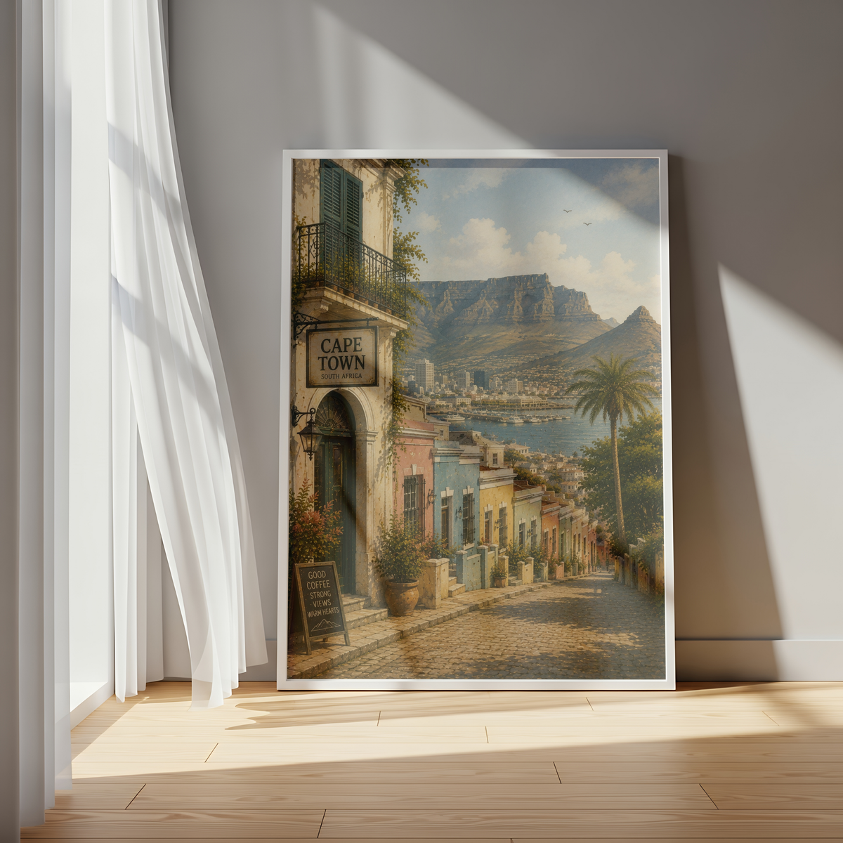 Cape Town South Africa Travel Wall Art - Vintage (Digital Download)