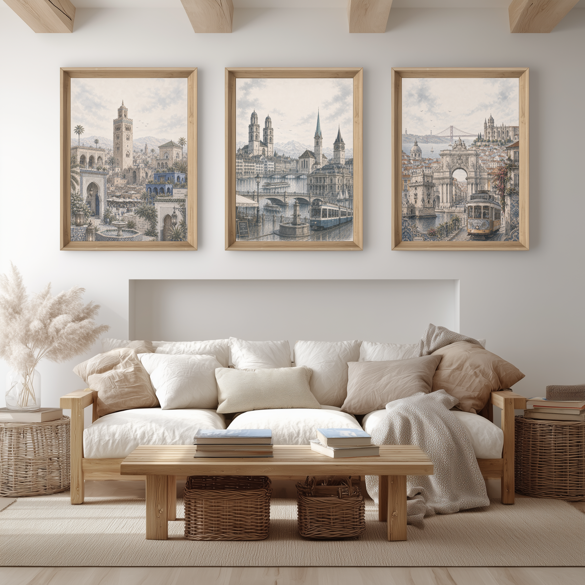 Zurich Switzerland Travel Wall Art - Landmarks (Unframed)