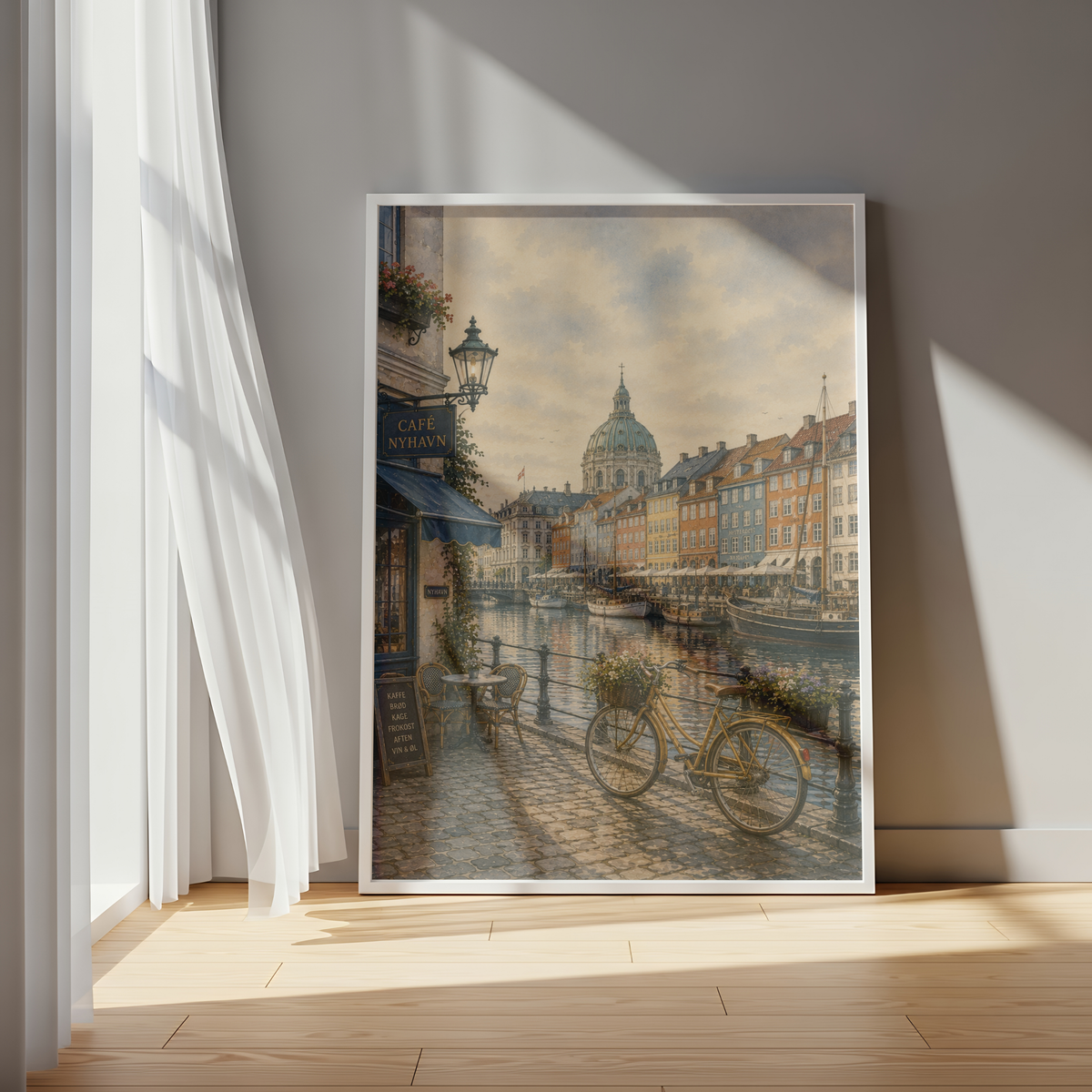 Copenhagen Denmark Travel Wall Art - Vintage (Digital Download)