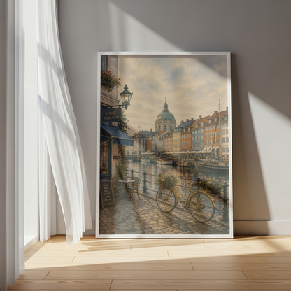 Copenhagen Denmark Travel Wall Art - Vintage (Digital Download)