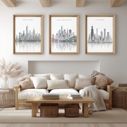 New York USA Travel Wall Art - Skyline (Digital Download)