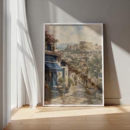 Athens Greece Travel Wall Art - Vintage (Digital Download)