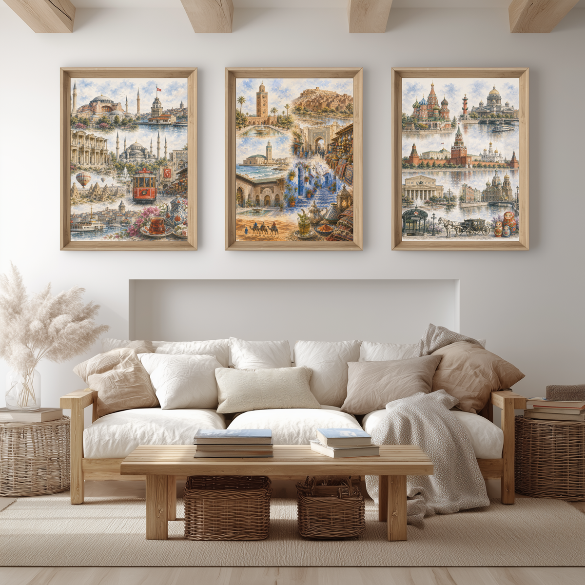 Marrakesh Morocco Wall Art -  Landmark Collage (Unframed)