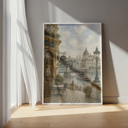 Budapest Hungary Travel Wall Art - Vintage (Digital Download)