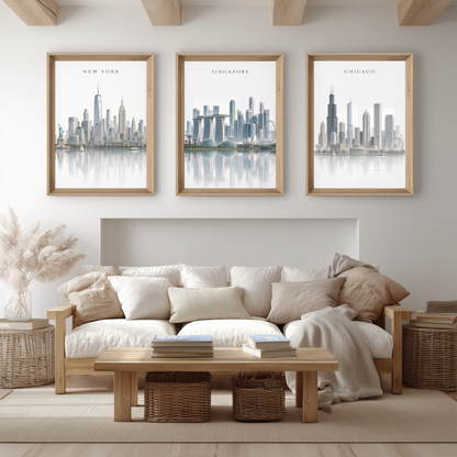 Singapore Wall Art - Skyline (Unframed)