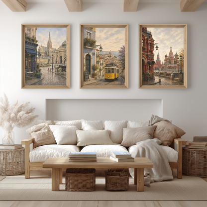 Vienna Austria Travel Wall Art - Vintage (Unframed)