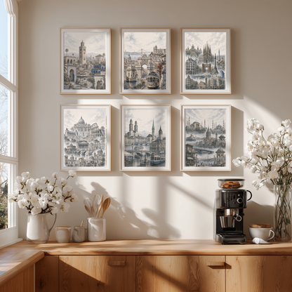 Prague Czech Republic Travel Wall Art - Landmarks (Digital Download)