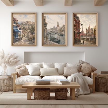 Venice Italy Travel Wall Art - Vintage (Unframed)