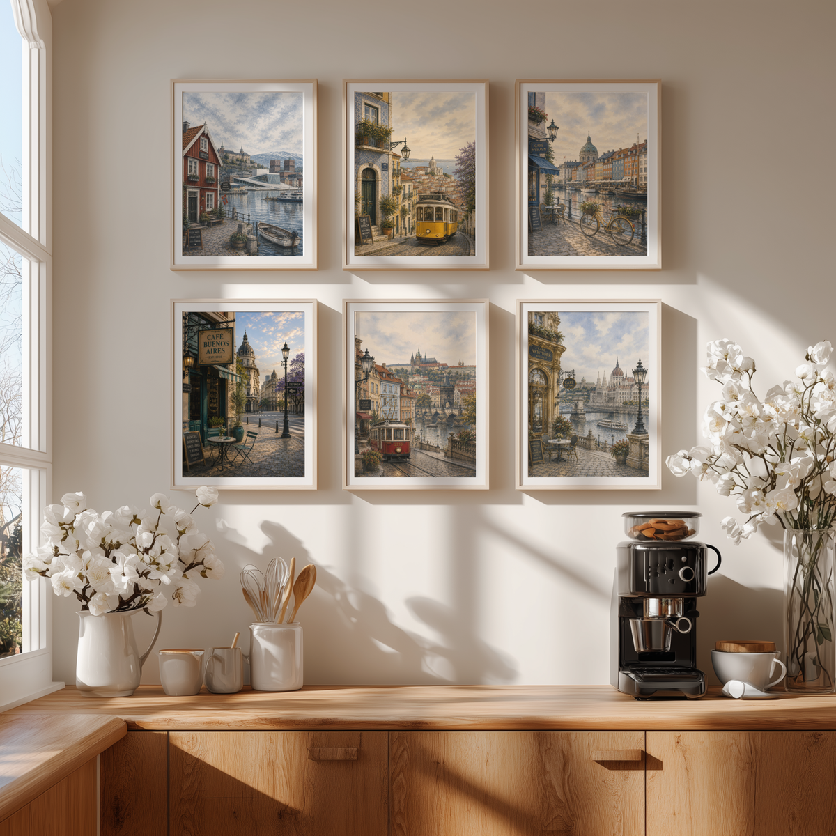 Copenhagen Denmark Travel Wall Art - Vintage (Digital Download)