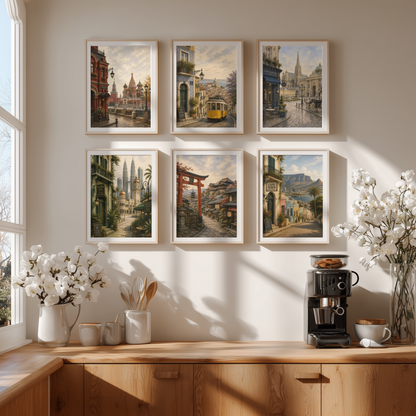 Cape Town South Africa Travel Wall Art - Vintage (Digital Download)