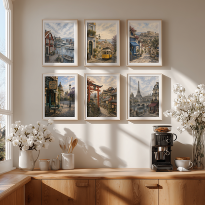 Paris France Travel Wall Art - Vintage (Unframed)