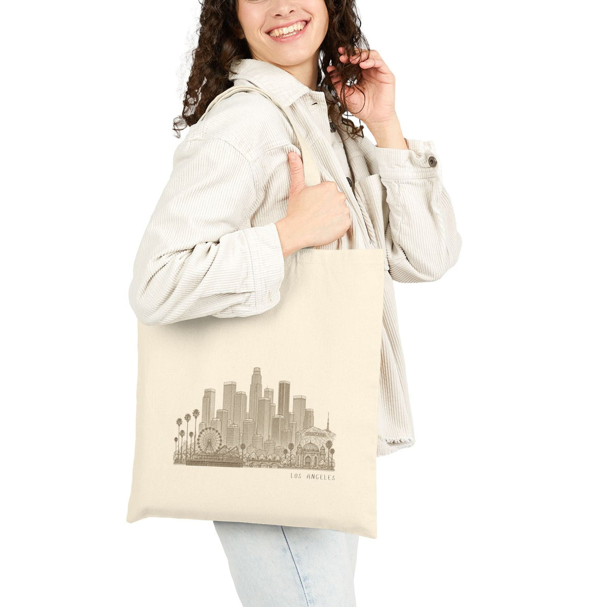 Los Angeles USA Tote Bag - Minimalist Skyline