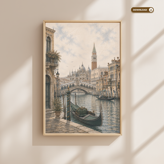 Venice Italy Travel Wall Art - Vintage (Digital Download)