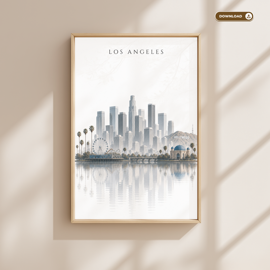 Los Angeles USA Travel Wall Art - Skyline (Digital Download)