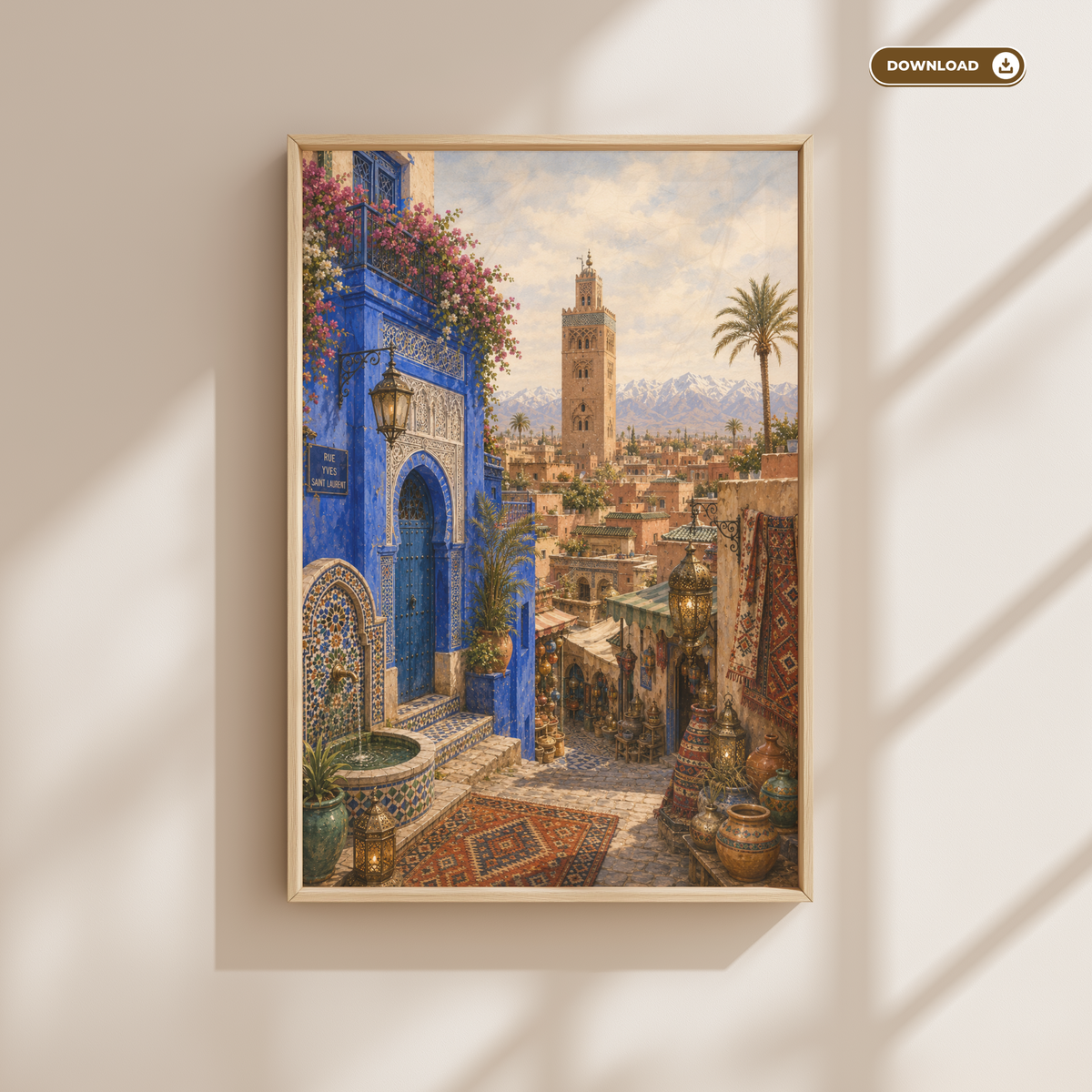 Marrakesh Morocco Wall Art - Vintage (Digital Download)