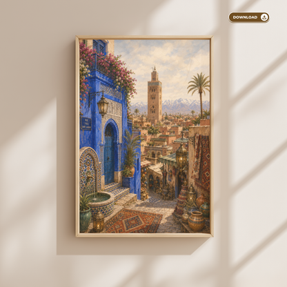 Marrakesh Morocco Wall Art - Vintage (Digital Download)
