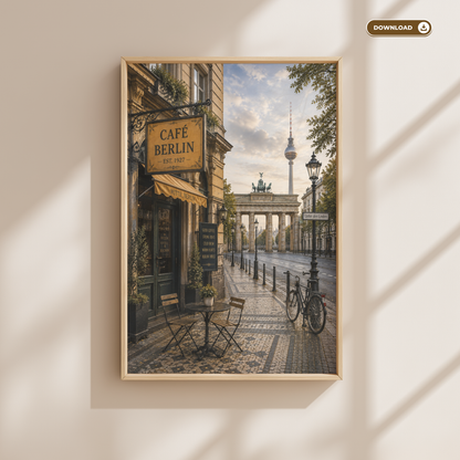 Berlin Germany Travel Wall Art - Vintage (Digital Download)