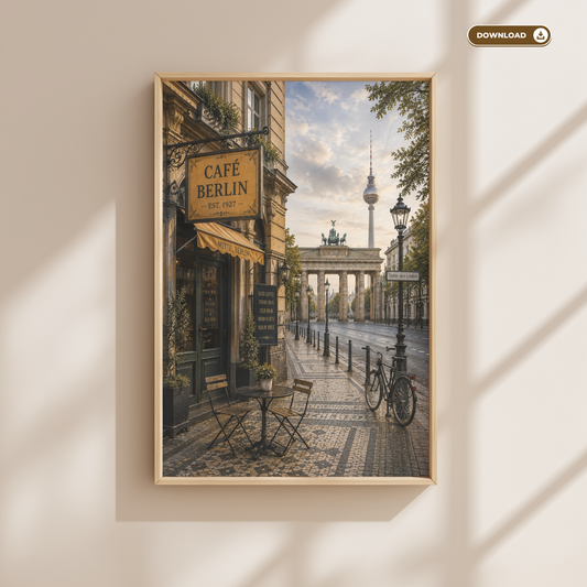Berlin Germany Travel Wall Art - Vintage (Digital Download)