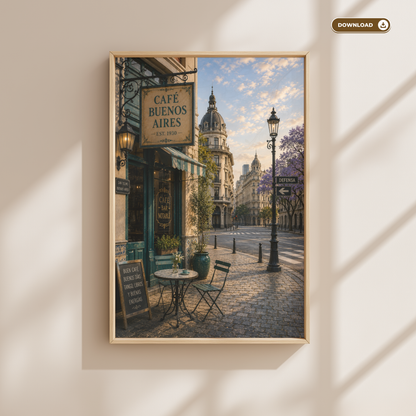 Buenos Aires Argentina Travel Wall Art - Vintage (Digital Download)