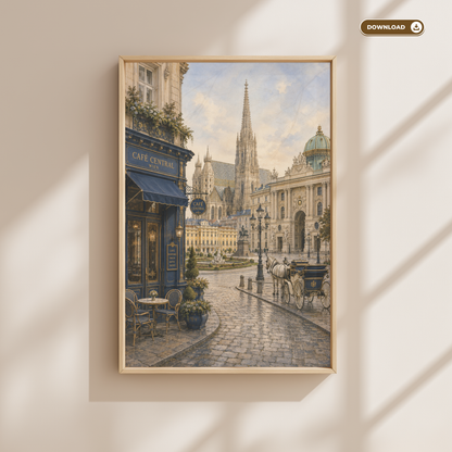Vienna Austria Travel Wall Art - Vintage (Digital Download)