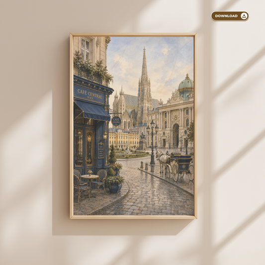 Vienna Austria Travel Wall Art - Vintage (Digital Download)