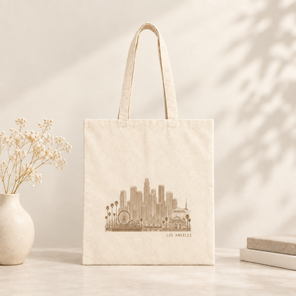 Los Angeles USA Tote Bag - Minimalist Skyline