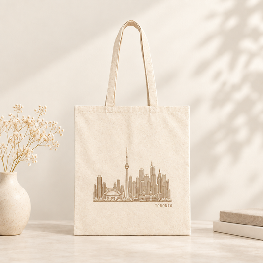 Toronto Canada Tote Bag - Minimalist Skyline