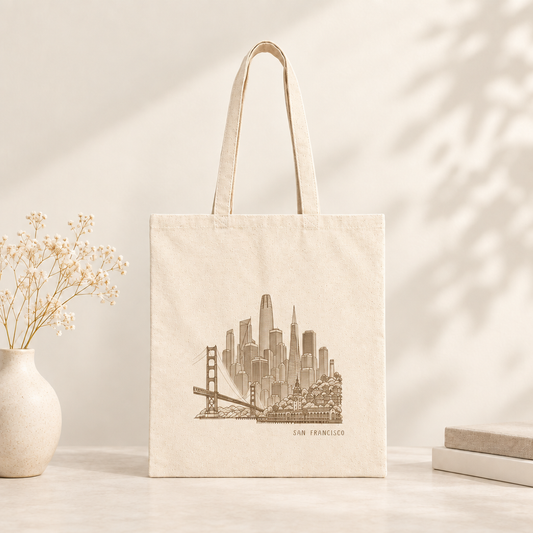 San Francisco USA Tote Bag - Minimalist Skyline