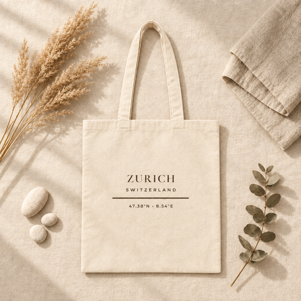 Zurich Switzerland Tote Bag - Minimalist Typography