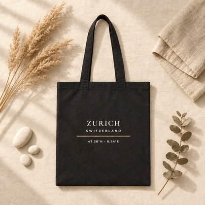 Zurich Switzerland Tote Bag - Minimalist Typography