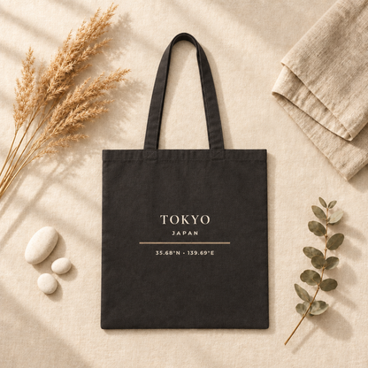Tokyo Japan Tote Bag - Minimalist Typography