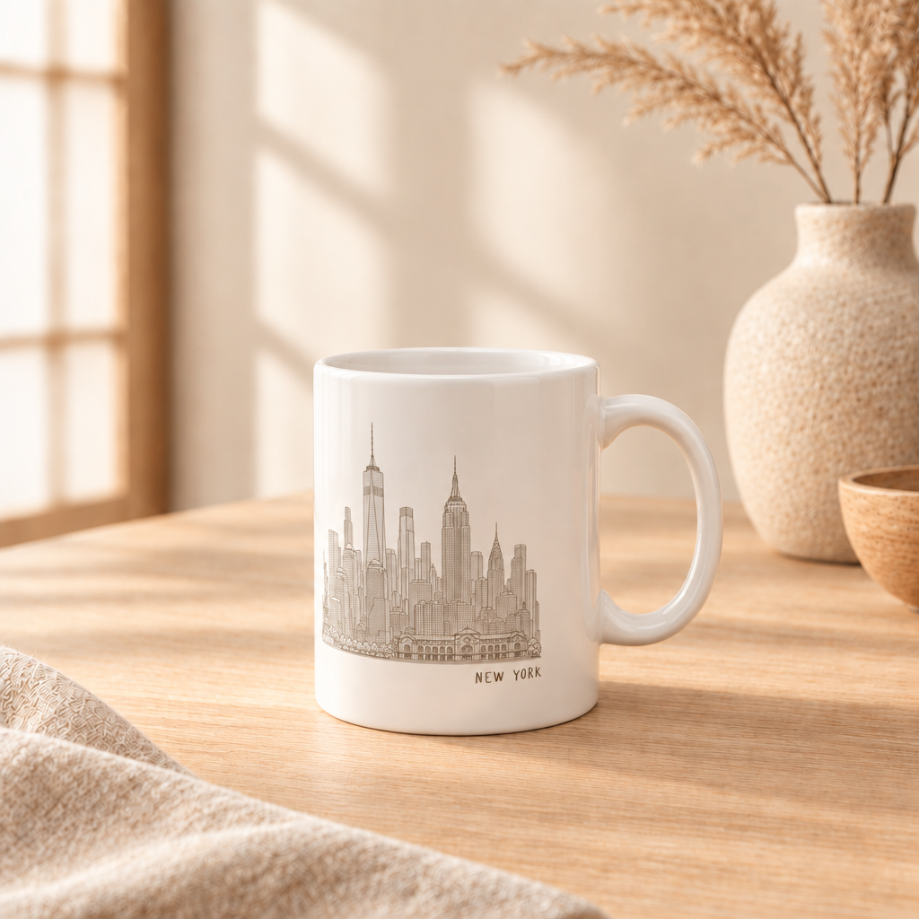 New York Skyline Ceramic Mug