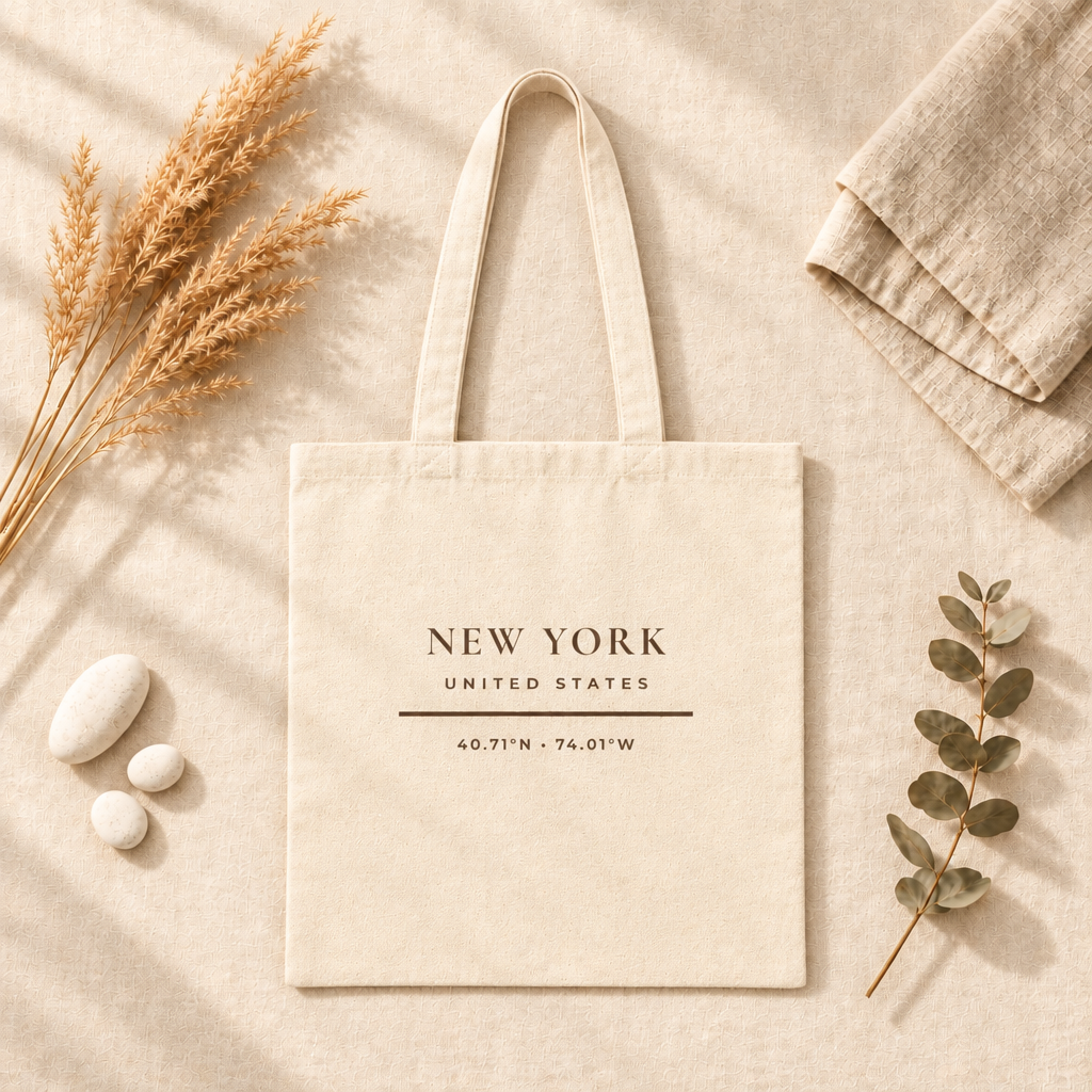 New York USA Tote Bag - Minimalist Typography