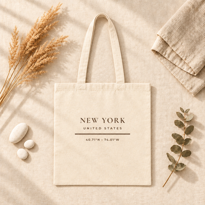 New York USA Tote Bag - Minimalist Typography