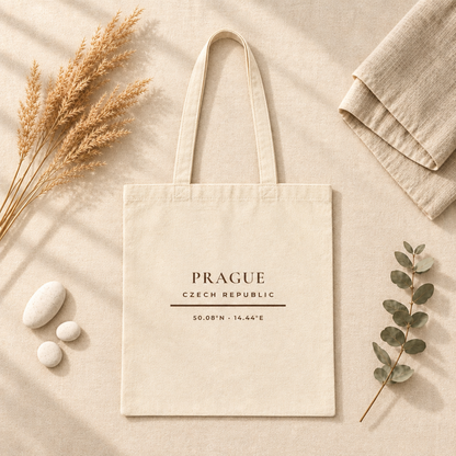 Prague Czech Republic Tote Bag - Minimalist Typography