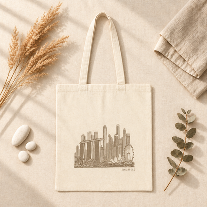 Singapore Tote Bag - Minimalist Skyline